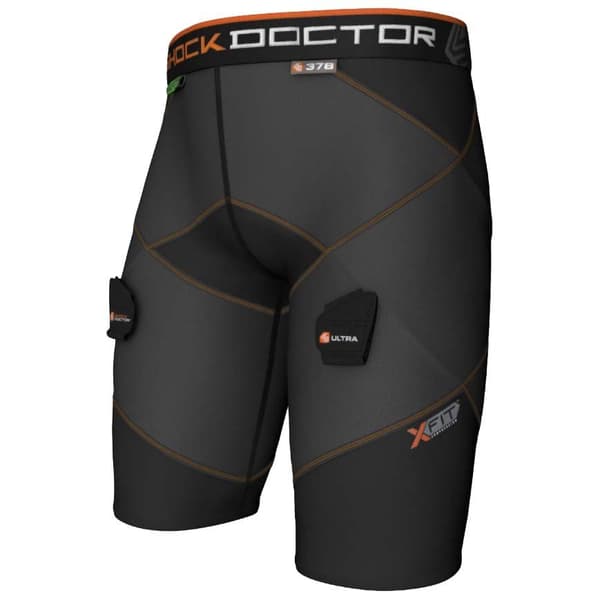 Shock Doctor Ice Hockey Cross Compression Sort,Grå M