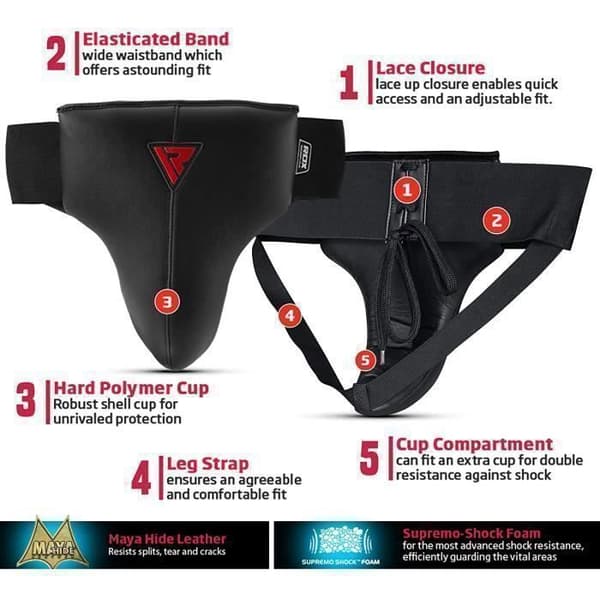 RDX Boxningsskal MMA Män Sport Skyddskamp Kampsport Suspensory Muay Thai Kickboxning
