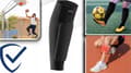 Miniatyrbillede 8 af 8: Skinnebensbeskyttere, skinnebensbeskyttere, elastiske knæbeskyttere, sportsbeskyttere S/M