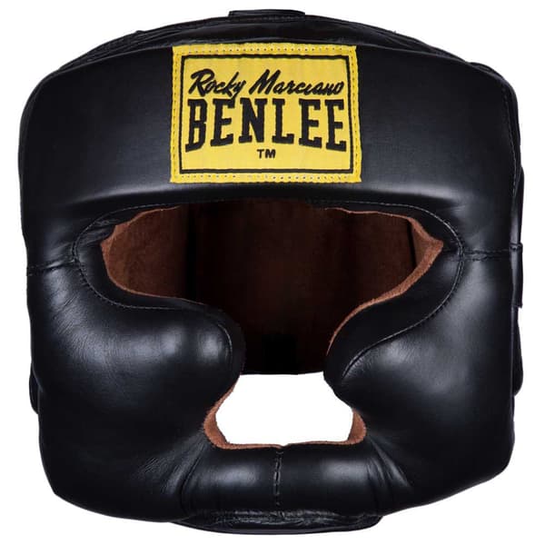 Benlee Huvudställ I Läder Med Kindskydd Full Face Protection Svart S-M