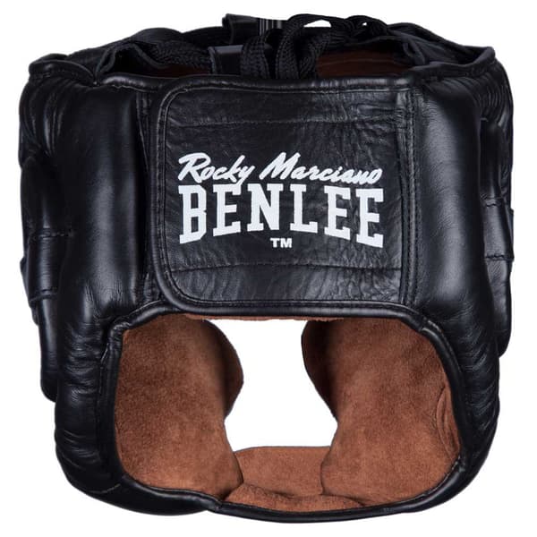 Benlee Huvudställ I Läder Med Kindskydd Full Face Protection Svart S-M