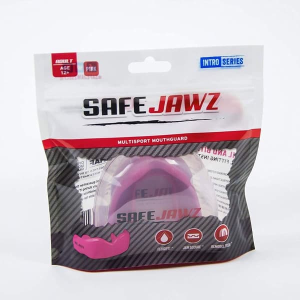 Safejawz Hammassuojan esittely Pinkki+ Laatikko