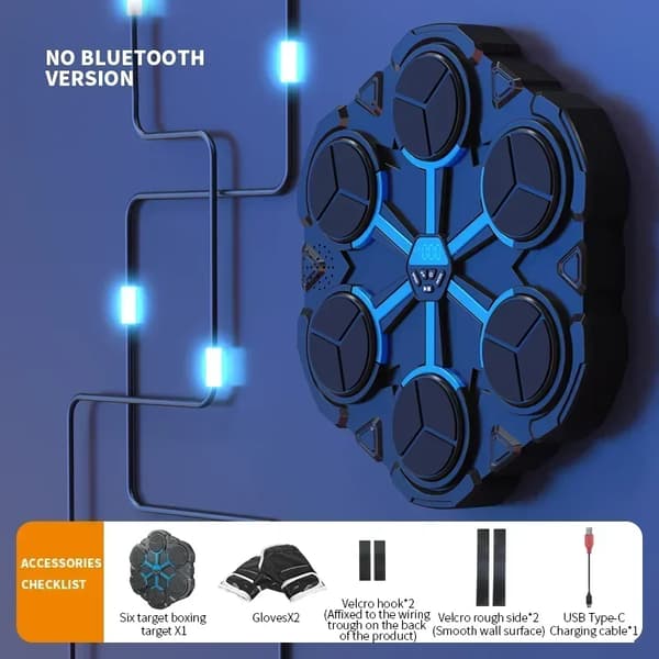 Smart Boxningstränare, PVC-material, Komplett tillbehörsset,YH 3670 Ingen Bluetooth