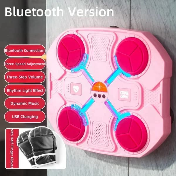 Älykäs nyrkkeilyvalmentaja, Bluetooth-yhteys, USB-lataus,8818 Bluetooth vaaleanpunainen