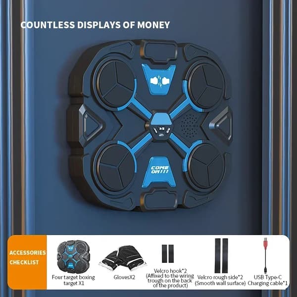 Smart Boxing Træner, Bluetooth-forbindelse, USB-opladning,YH 3680 Ingen Tælling
