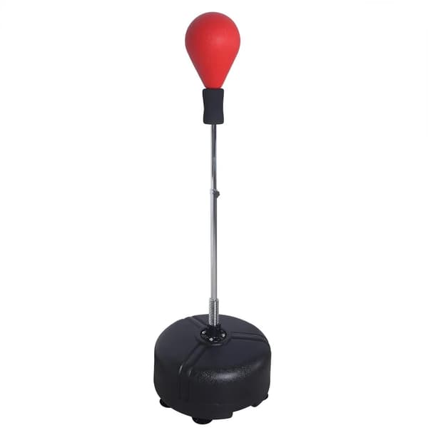Stående Slagpåse, Justerbar Höjd 120cm-160cm, Hållbart Skum Material,Röd