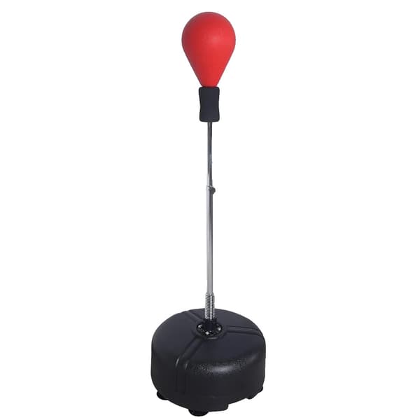 Stående Slagpåse, Justerbar Höjd 120cm-160cm, Hållbart Skum Material,Röd