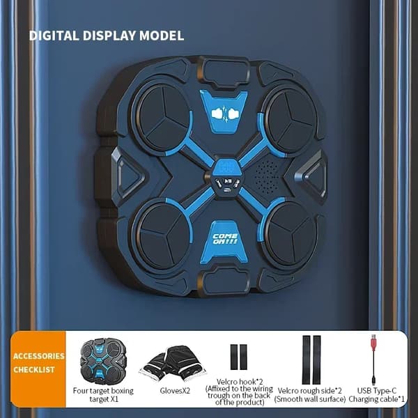 Smart Boxing Træner, Bluetooth-forbindelse, USB-opladning,YH 3680 Tælling