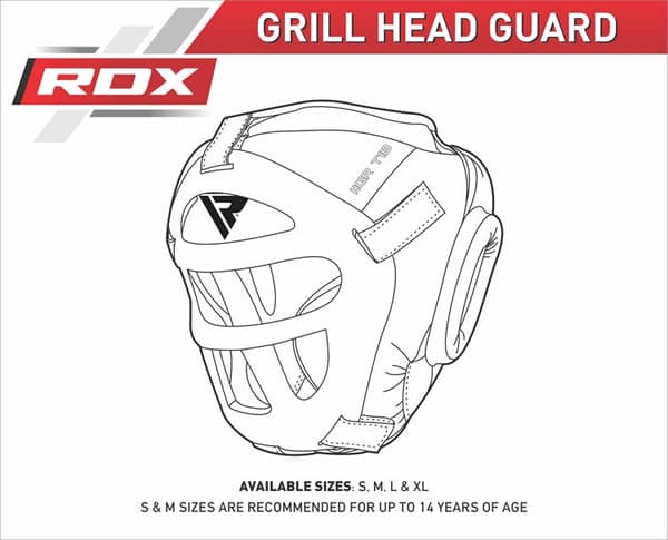 RDX T1 Boxhjälm Med Avtagbart Galler Svart M
