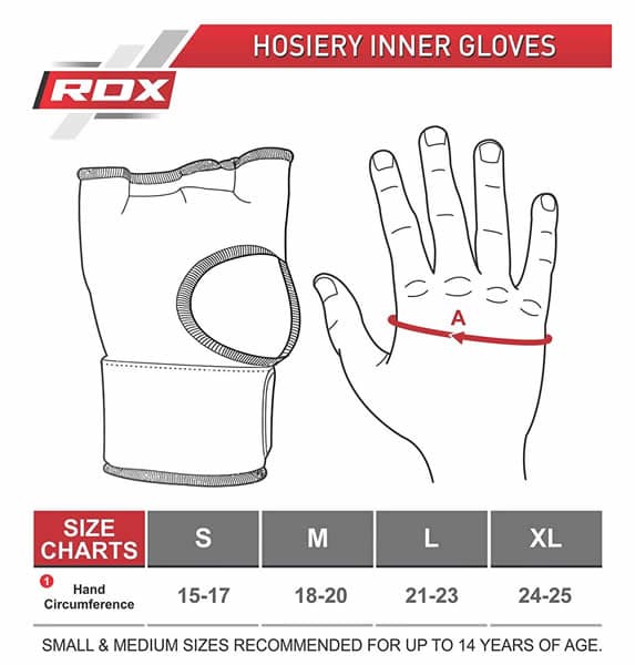 RDX Boksebandager Gel Wraps Inderhandsker Sort M