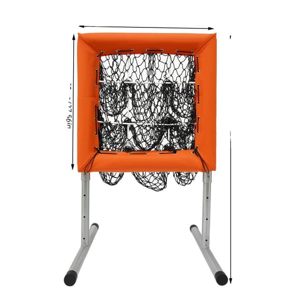 Baseballträningsutrustning, Justerbar höjd 70-120 cm, Hållbar polyester och stål, Mångsidig användning för flera sporter,Orange