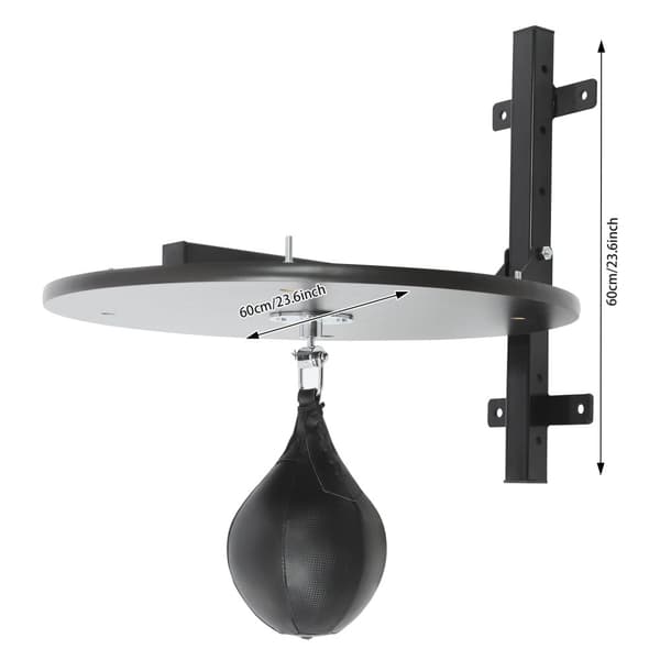 Speed Bag Platform, 360° roterbar, justerbar højde, vægmonteret,Sort
