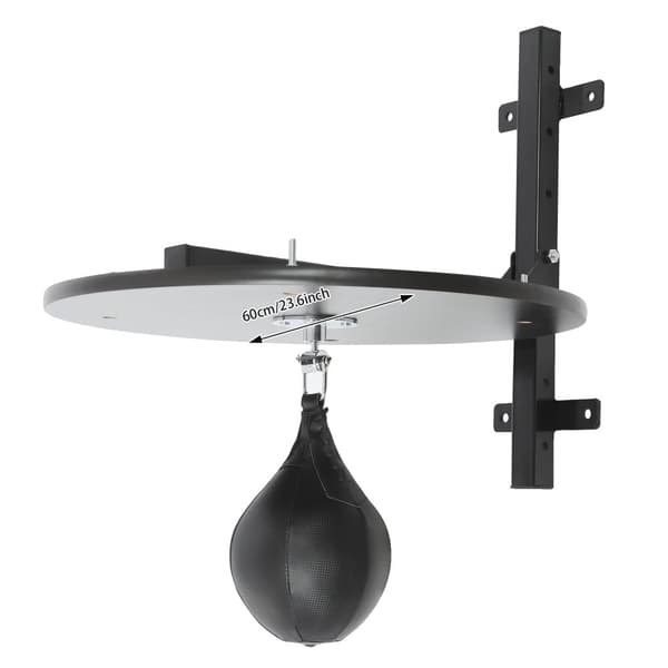 Speed Bag Platform, 360° roterbar, justerbar højde, vægmonteret,Sort