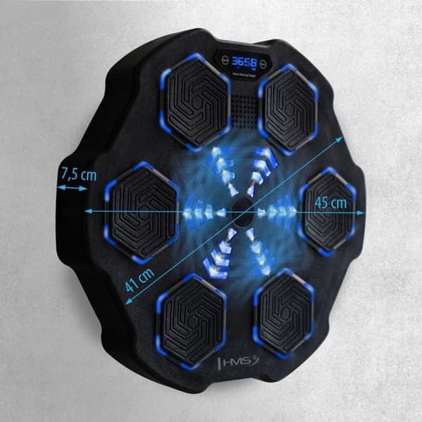 Intelligent musikboxningskit - HMS - TB02 - Bluetooth - MMA-hanskar - Svart