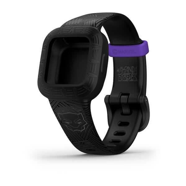 Armband - Garmin - Marvel Black Panther - Svart - För barn - Motivera dem att hålla sig aktiva