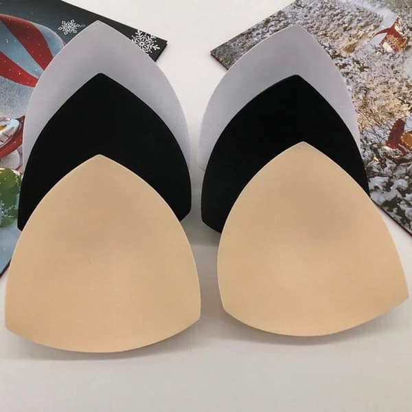 Irrotettavat rintaliivit Soft Cup -vaahtomuovirintaliivit Insert Foam Triangle -rintaliivit (väri: musta, valkoinen, ihonvärinen, 3 paria)
