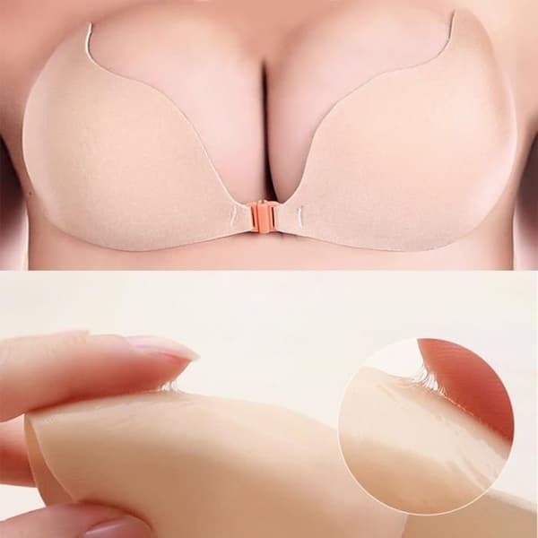 Push Up-bh Silikonlim Osynlig Perfekt halsringning Sexig look - Svart - Dam - Cup A
