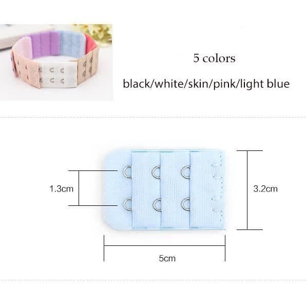 YOLISTAR 5 Spännen BH Extender Rygg-Svart/Vit/Skin/Rosa/Blå