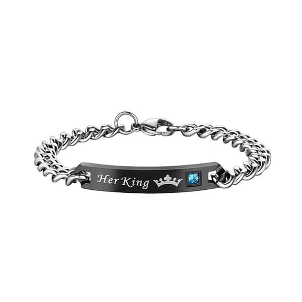 Pæresmykker - Pararmbånd -  Her King / His Queen