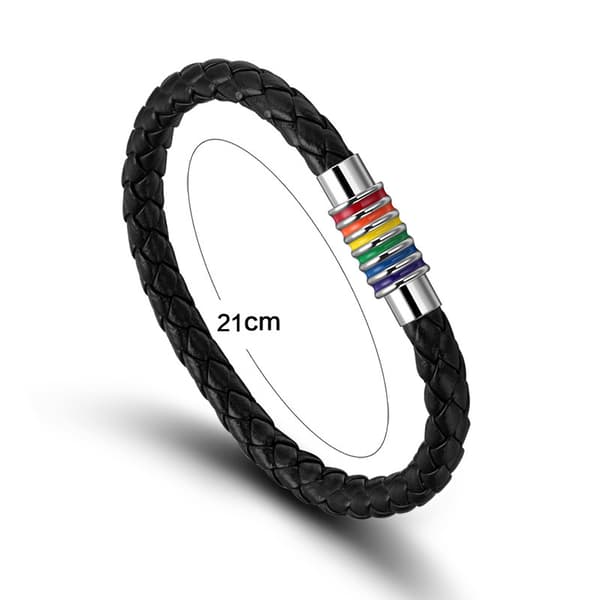 Pride Armbånd - Silver Rainbow - Magnetisk