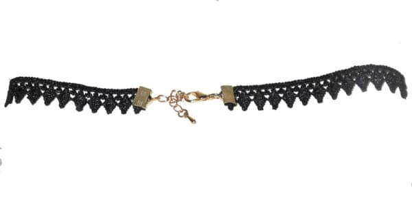 Choker-kjede - svart stoff