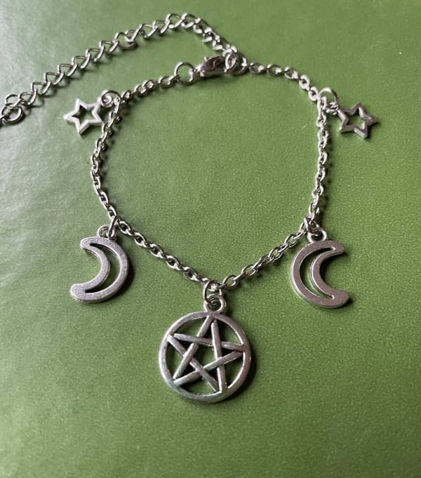 Bracelet - Pentagram - Stars - Crescent Moon