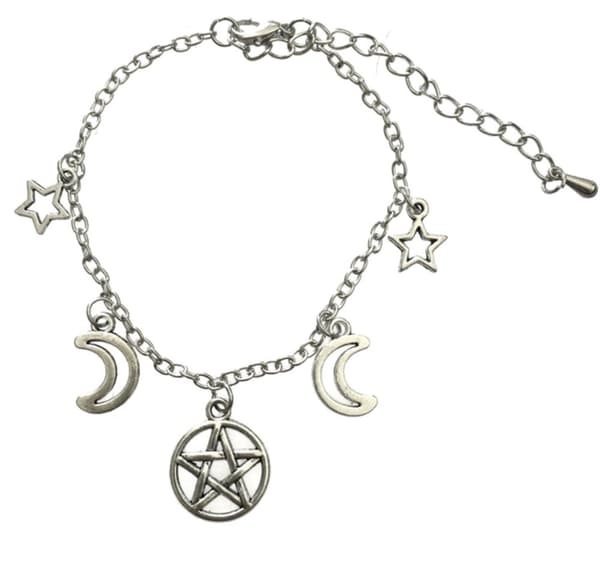 Bracelet - Pentagram - Stars - Crescent Moon