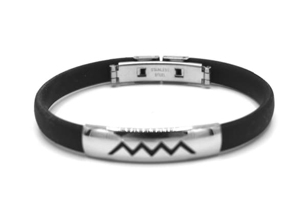 Våg svart armband