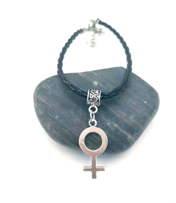 Armband Feminist Svart Feminism Kvinnosymbol Venus