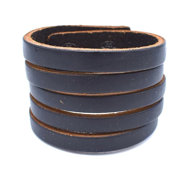 Sorte læderarmbånd