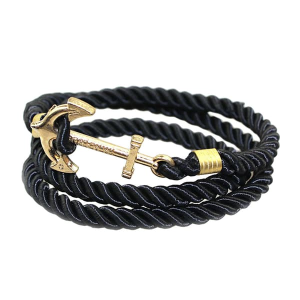 Trendy armbåndstau med anker i gull