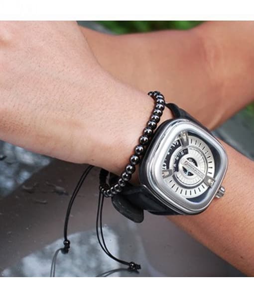 Handgjort Armband Rep Pläterade Kopparkulor Svart