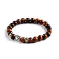 Miniatyrbilde 1 av 2: Trendy karma armbånd Buddha sølvbrun agattest