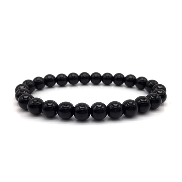 Trendy håndlagde armbånd naturlige svarte steiner