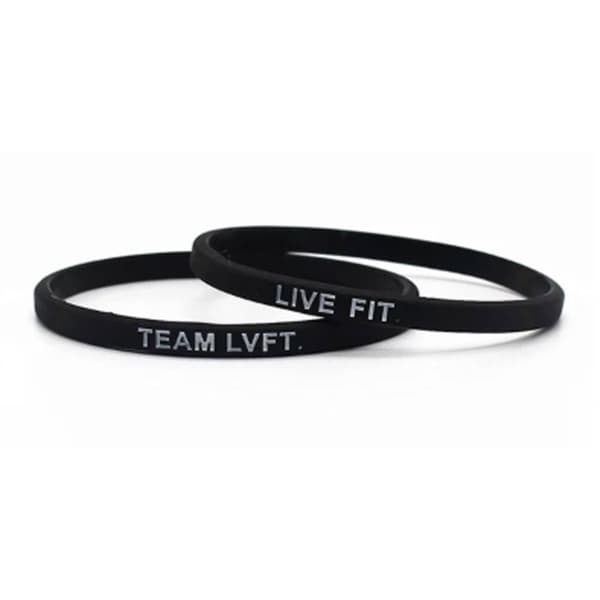 Black Live Fit Armbånd Fitness Workout Dedication Team LVFT
