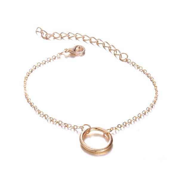 4-pack Eleganta Minimalistiska Armband Guld Kedja Cuff