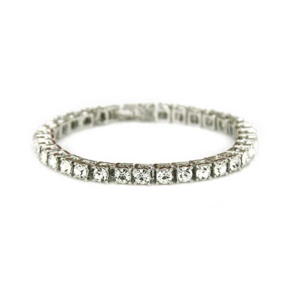 Armband Kedja i Silver Herrarmband Tennis Länk Zirconia
