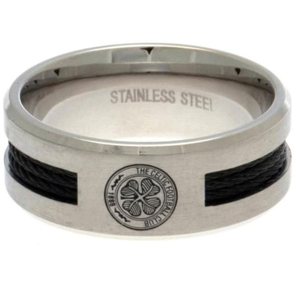 Celtic FC Black Inlay Ring