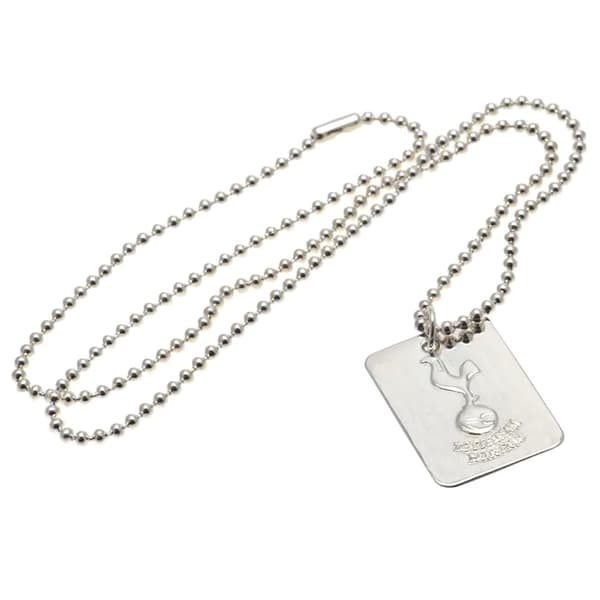 Tottenham Hotspur FC Silver Plated Dog Tag And Chain Silver One Size