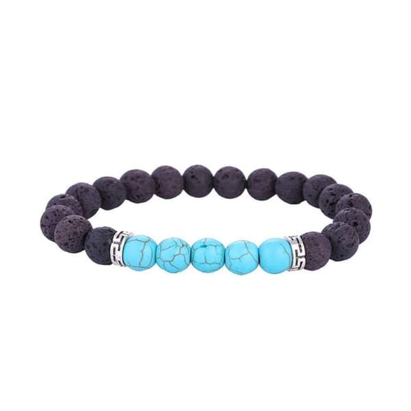 Armband med vulkansten - Turkos