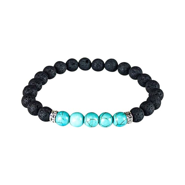 Armband med vulkansten - Turkos