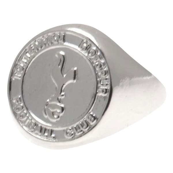 Tottenham Hotspur FC Silver Plated Crest Ring Silver Medium