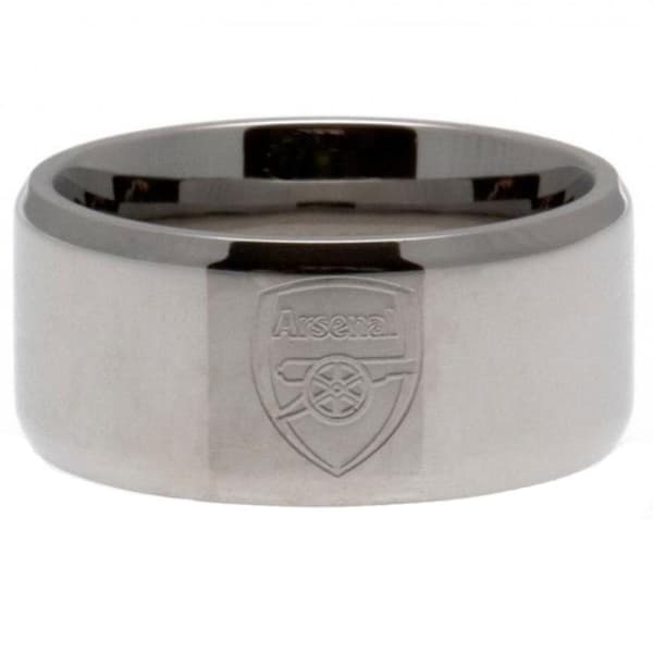 Arsenal FC Band Ring Silver Large