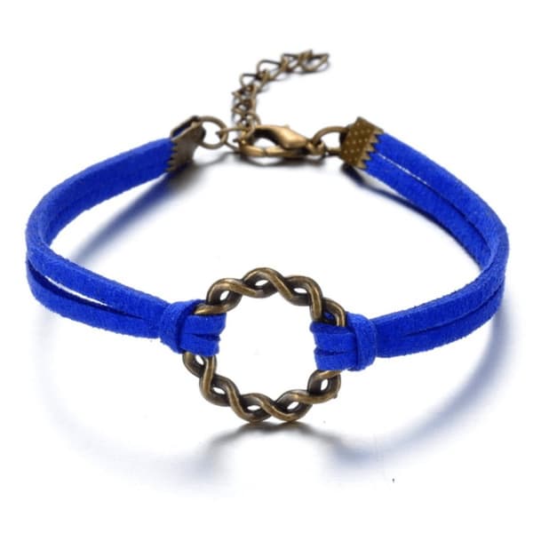 Armband med symbolen "Flätad ring" i metall - Flera färger