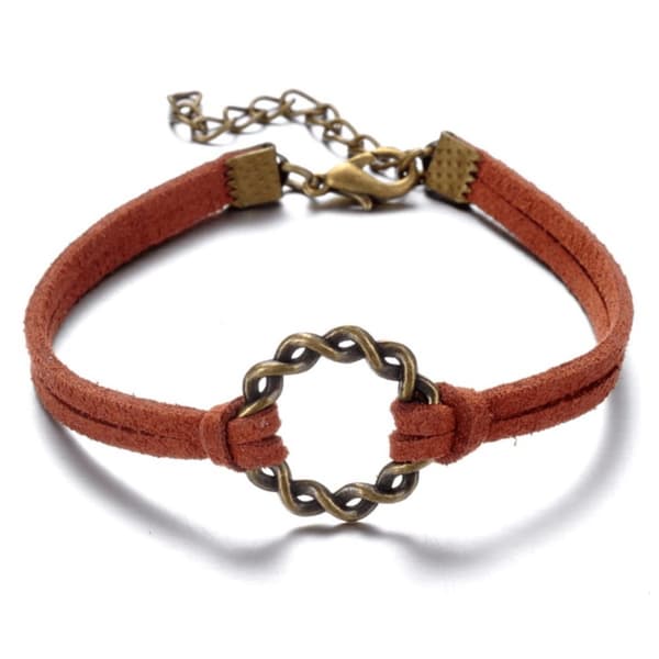 Armband med symbolen "Flätad ring" i metall - Flera färger