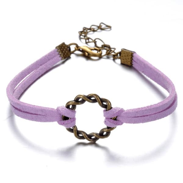 Armband med symbolen "Flätad ring" i metall - Flera färger