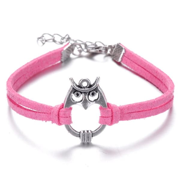 Armband med symbolen "Uggla" i silver - Flera färger