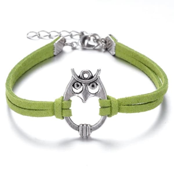 Armband med symbolen "Uggla" i silver - Flera färger