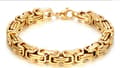 Miniatyrbild 1 av 3: Grov Kejsarlänk guld armband i rostfritt stål med 18k guldplätering