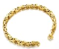Miniatyrbild 1 av 3: Kejsarlänk guld armband i rostfritt stål med 18k guldplätering